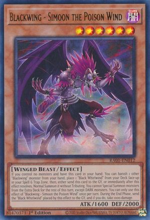 Blackwing - Simoon the Poison Wind (UR) (RA01-EN012) - 25th Anniversary Rarity Collection 1st Edition - Premium Yugioh Single from Konami - Just $0.25! Shop now at Game Crave Tournament Store