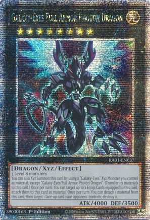 Galaxy-Eyes Full Armor Photon Dragon (Quarter Century Secret Rare) (RA01-EN037) - 25th Anniversary Rarity Collection 1st Edition - Premium Yugioh Single from Konami - Just $4.82! Shop now at Game Crave Tournament Store