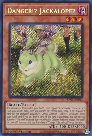 Danger!? Jackalope? (Secret Rare) (RA01-EN013) - 25th Anniversary Rarity Collection 1st Edition - Premium Yugioh Single from Konami - Just $0.32! Shop now at Game Crave Tournament Store