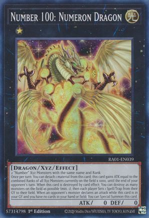 Number 100: Numeron Dragon (RA01-EN039) - 25th Anniversary Rarity Collection 1st Edition - Premium Yugioh Single from Konami - Just $0.25! Shop now at Game Crave Tournament Store