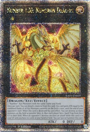 Number 100: Numeron Dragon (Quarter Century Secret Rare) (RA01-EN039) - 25th Anniversary Rarity Collection 1st Edition - Premium Yugioh Single from Konami - Just $3.66! Shop now at Game Crave Tournament Store