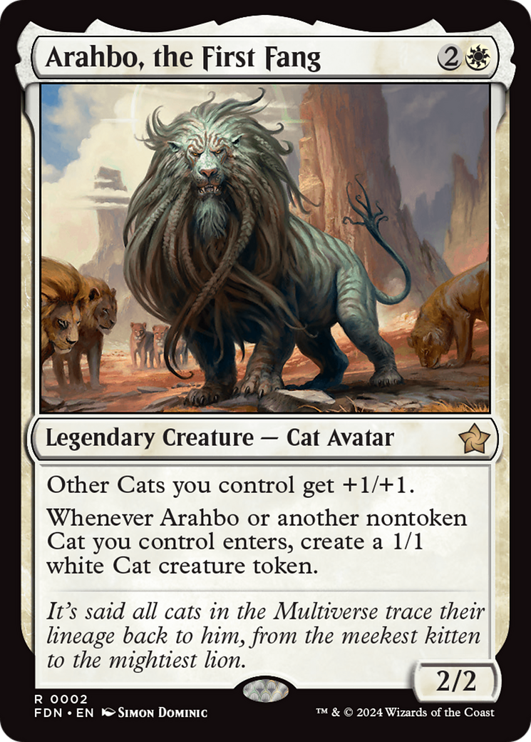 Arahbo, the First Fang (FDN-002) - Foundations Foil - Premium MTG Single from Wizards of the Coast - Just $0.58! Shop now at Game Crave Tournament Store