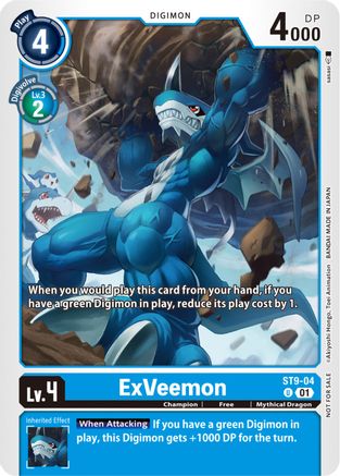 ExVeemon (NYCC 2023 Demo Deck) (ST9-04) - Starter Deck 09: Ultimate Ancient Dragon - Premium Digimon Single from Bandai - Just $0.25! Shop now at Game Crave Tournament Store
