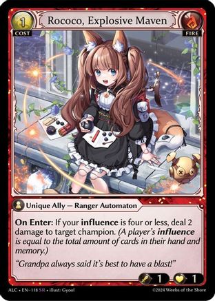 Rococo, Explosive Maven (ALCHEMICAL REVOLUTION) - Premium Grand Archive Single from Weebs of the Shore - Just $8.98! Shop now at Game Crave Tournament Store