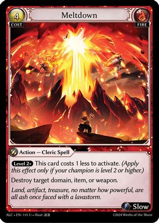 Meltdown (ALCHEMICAL REVOLUTION) - Premium Grand Archive Single from Weebs of the Shore - Just $0.08! Shop now at Game Crave Tournament Store