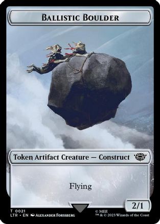 Ballistic Boulder // Food (0022) Double-Sided Token (Surge Foil) (LTR-21 // 22) - Universes Beyond: The Lord of the Rings: Tales of Middle-earth Foil
