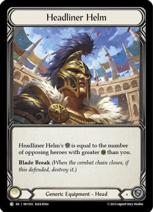 Headliner Helm (HVY202) - Heavy Hitters Cold Foil