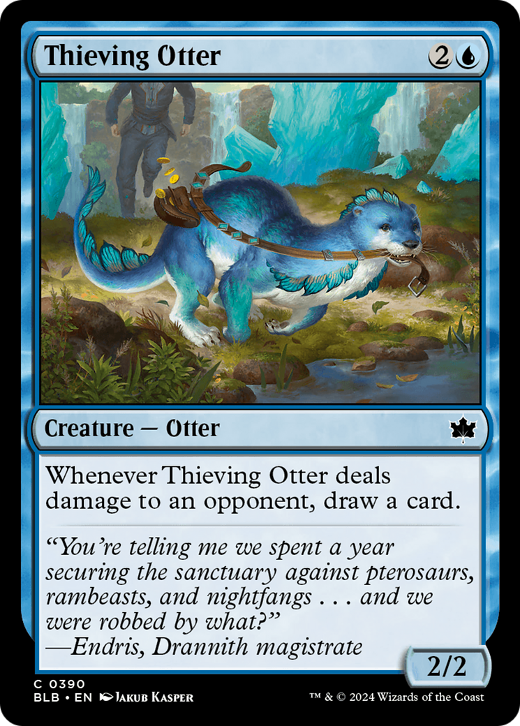 Thieving Otter (BLB-390) - Bloomburrow - Premium MTG Single from Wizards of the Coast - Just $0.26! Shop now at Game Crave Tournament Store