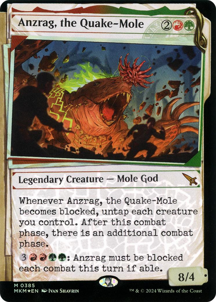 Anzrag, the Quake-Mole (MKM-385) - Murders at Karlov Manor: (Showcase) Foil - Premium MTG Single from Wizards of the Coast - Just $6.61! Shop now at Game Crave Tournament Store