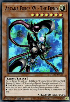 Arcana Force XV - The Fiend (MZMI-EN015) - Maze of Millennia 1st Edition - Premium Yugioh Single from Konami - Just $0.25! Shop now at Game Crave Tournament Store