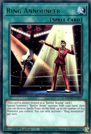 Ring Announcer (MZMI-EN026) - Maze of Millennia 1st Edition - Premium Yugioh Single from Konami - Just $0.25! Shop now at Game Crave Tournament Store