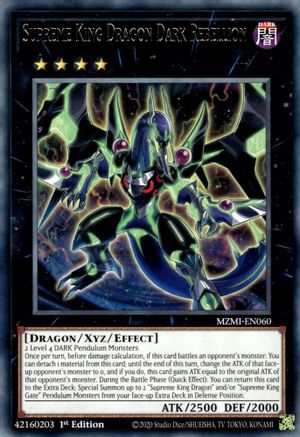 Supreme King Dragon Dark Rebellion (MZMI-EN060) - Maze of Millennia 1st Edition - Premium Yugioh Single from Konami - Just $0.25! Shop now at Game Crave Tournament Store