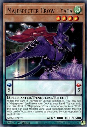 Majespecter Crow - Yata (MZMI-EN073) - Maze of Millennia 1st Edition - Premium Yugioh Single from Konami - Just $0.25! Shop now at Game Crave Tournament Store