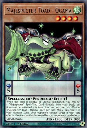 Majespecter Toad - Ogama (MZMI-EN074) - Maze of Millennia 1st Edition - Premium Yugioh Single from Konami - Just $0.25! Shop now at Game Crave Tournament Store