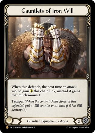 Gauntlets of Iron Will (HVY053) - Heavy Hitters Rainbow Foil