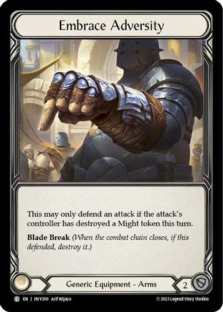 Embrace Adversity (HVY200) - Heavy Hitters Cold Foil