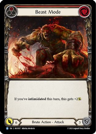 Beast Mode (Red) (HVY017) - Heavy Hitters Rainbow Foil