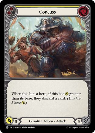 Concuss (Yellow) (HVY075) - Heavy Hitters Rainbow Foil