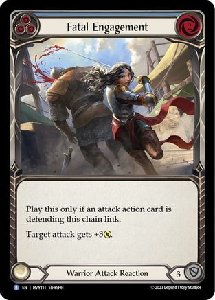 Fatal Engagement (Blue) (HVY111) - Heavy Hitters Rainbow Foil