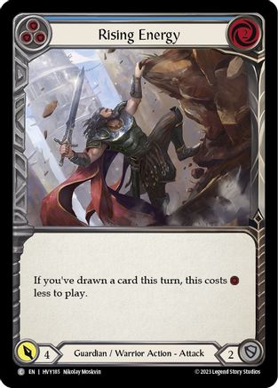 Rising Energy (Blue) (HVY185) - Heavy Hitters Rainbow Foil