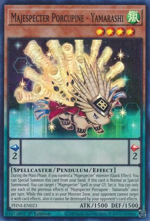 Majespecter Porcupine - Yamarashi (PHNI-EN023) - Phantom Nightmare 1st Edition - Premium Yugioh Single from Konami - Just $0.25! Shop now at Game Crave Tournament Store