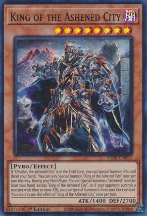 King of the Ashened City (PHNI-EN091) - Phantom Nightmare 1st Edition - Premium Yugioh Single from Konami - Just $0.34! Shop now at Game Crave Tournament Store