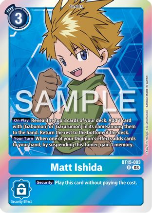 Matt Ishida (BT15-083) - Exceed Apocalypse Foil - Premium Digimon Single from Bandai - Just $0.25! Shop now at Game Crave Tournament Store