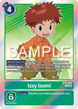 Izzy Izumi (BT15-085) - Exceed Apocalypse Foil - Premium Digimon Single from Bandai - Just $0.26! Shop now at Game Crave Tournament Store