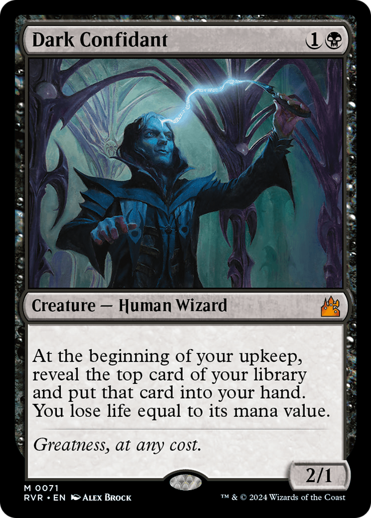 Dark Confidant (RVR-071) - Ravnica Remastered Foil - Premium MTG Single from Wizards of the Coast - Just $4.87! Shop now at Game Crave Tournament Store