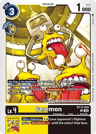 Geremon (BT15-035) - Exceed Apocalypse - Premium Digimon Single from Bandai - Just $0.25! Shop now at Game Crave Tournament Store
