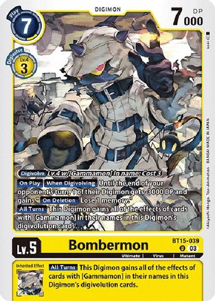 Bombermon (BT15-039) - Exceed Apocalypse - Premium Digimon Single from Bandai - Just $0.25! Shop now at Game Crave Tournament Store