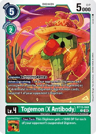 Togemon (X Antibody) (BT15-048) - Exceed Apocalypse - Premium Digimon Single from Bandai - Just $0.25! Shop now at Game Crave Tournament Store