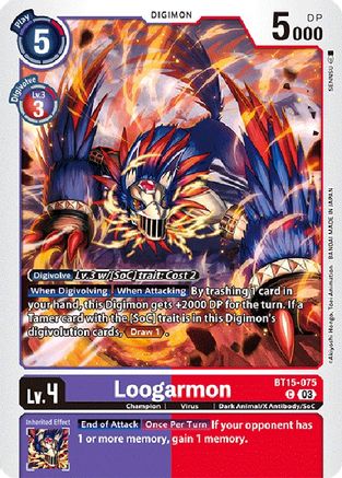 Loogarmon (BT15-075) - Exceed Apocalypse - Premium Digimon Single from Bandai - Just $0.25! Shop now at Game Crave Tournament Store