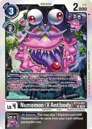 Numemon (X Antibody) (BT15-057) - Exceed Apocalypse Foil - Premium Digimon Single from Bandai - Just $0.25! Shop now at Game Crave Tournament Store