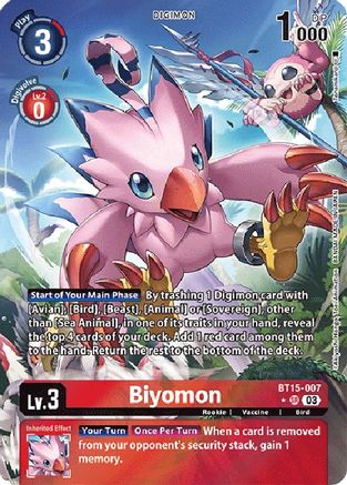 Biyomon (Alternate Art) (BT15-007) - Exceed Apocalypse Foil - Premium Digimon Single from Bandai - Just $14.18! Shop now at Game Crave Tournament Store