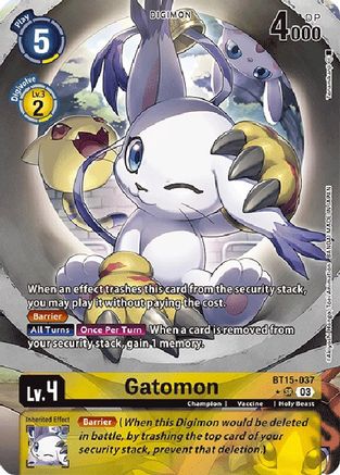 Gatomon (Alternate Art) (BT15-037) - Exceed Apocalypse Foil - Premium Digimon Single from Bandai - Just $28.01! Shop now at Game Crave Tournament Store