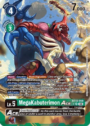MegaKabuterimon Ace (Alternate Art) (BT15-049) - Exceed Apocalypse Foil - Premium Digimon Single from Bandai - Just $13.28! Shop now at Game Crave Tournament Store
