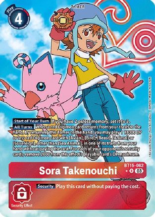 Sora Takenouchi (Alternate Art) (BT15-082) - Exceed Apocalypse Foil - Premium Digimon Single from Bandai - Just $11.19! Shop now at Game Crave Tournament Store
