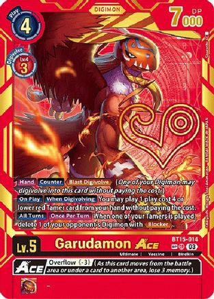Garudamon Ace (Special Rare) (BT15-014) - Exceed Apocalypse Foil - Premium Digimon Single from Bandai - Just $160.92! Shop now at Game Crave Tournament Store