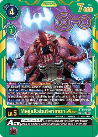 MegaKabuterimon Ace (Special Rare) (BT15-049) - Exceed Apocalypse Foil - Premium Digimon Single from Bandai - Just $213.27! Shop now at Game Crave Tournament Store