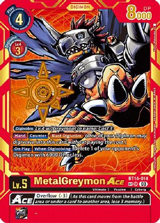 MetalGreymon Ace (Special Rare) (BT14-014) - Exceed Apocalypse Foil - Premium Digimon Single from Bandai - Just $124.39! Shop now at Game Crave Tournament Store