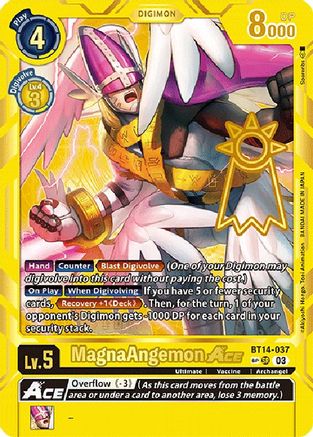 MagnaAngemon Ace (Special Rare) (BT14-037) - Exceed Apocalypse Foil - Premium Digimon Single from Bandai - Just $209.92! Shop now at Game Crave Tournament Store