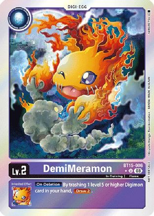 DemiMeramon (Exceed Apocalypse Box Promotion Pack) (BT15-006) - Exceed Apocalypse Foil - Premium Digimon Single from Bandai - Just $1.74! Shop now at Game Crave Tournament Store