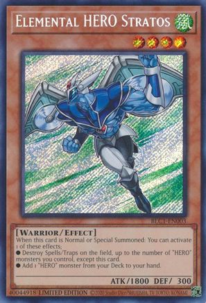 Elemental HERO Stratos (BLC1-EN003) - Battles of Legend: Chapter 1 Limited - Premium Yugioh Single from Konami - Just $3.94! Shop now at Game Crave Tournament Store