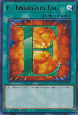 E - Emergency Call (BLC1-EN032) - Battles of Legend: Chapter 1 1st Edition - Premium Yugioh Single from Konami - Just $2.24! Shop now at Game Crave Tournament Store