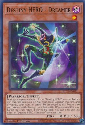 Destiny HERO - Dreamer (BLC1-EN053) - Battles of Legend: Chapter 1 1st Edition - Premium Yugioh Single from Konami - Just $0.25! Shop now at Game Crave Tournament Store