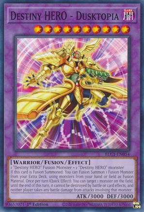 Destiny HERO - Dusktopia (BLC1-EN054) - Battles of Legend: Chapter 1 1st Edition - Premium Yugioh Single from Konami - Just $0.25! Shop now at Game Crave Tournament Store