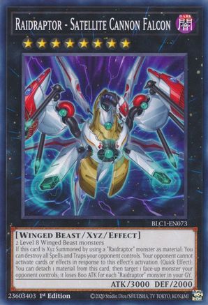 Raidraptor - Satellite Cannon Falcon (BLC1-EN073) - Battles of Legend: Chapter 1 1st Edition - Premium Yugioh Single from Konami - Just $0.25! Shop now at Game Crave Tournament Store