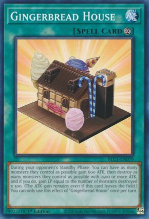 Gingerbread House (BLC1-EN079) - Battles of Legend: Chapter 1 1st Edition - Premium Yugioh Single from Konami - Just $0.25! Shop now at Game Crave Tournament Store