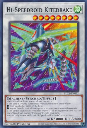 Hi-Speedroid Kitedrake (BLC1-EN092) - Battles of Legend: Chapter 1 1st Edition - Premium Yugioh Single from Konami - Just $0.25! Shop now at Game Crave Tournament Store